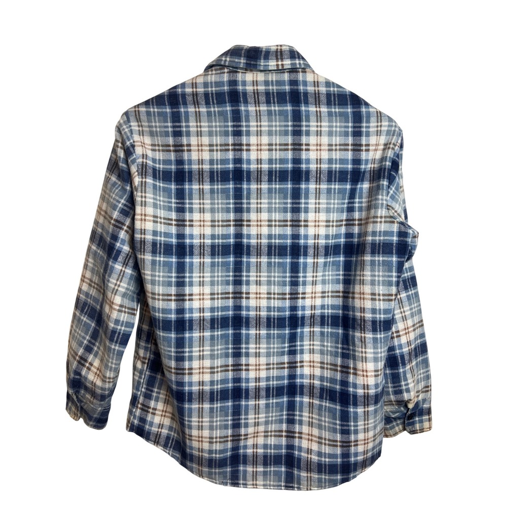 Vintage Sears Perma-Prest Flannel 70s Shirt M USA Qui… - Gem
